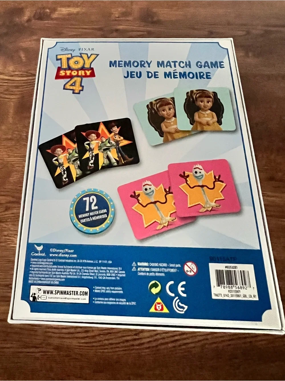 Kids Disney Pixar Toy Story 4 Memory Match Game
